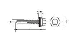 WKRĘT SAMOWIERTNY IMPAX Z EPDM #12MM RAL7016 5.5*32MM WKRĘT SAMOWIERTNY IMPAX Z EPDM #12MM RAL7016 5.5*32MM
