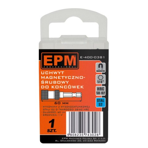 UCHWYT MAGNETYCZNO-ŚRUBOWY DO KOŃCÓWEK 1/4 UCHWYT MAGNETYCZNO-ŚRUBOWY DO KOŃCÓWEK 1/4