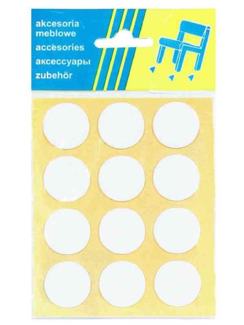 PODKŁADKA FILCOWA BLISTER BIAŁA FI 25MM - 12SZT PODKŁADKA FILCOWA BLISTER BIAŁA FI 25MM - 12SZT