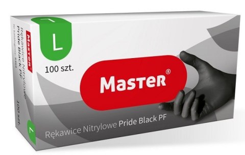 RĘKAWICE NITRYLOWE CZARNE MASTER PRIDE ROZMIAR L RĘKAWICE NITRYLOWE CZARNE MASTER PRIDE ROZMIAR L