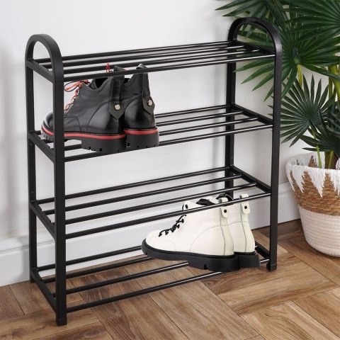 REGAŁ METALOWY PÓŁKA NA BUTY 4 POZIOMY 569732 VILDE