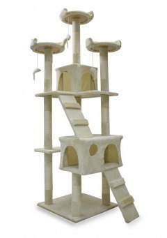 Drapak drzewko Legowisko Wieża dla Kota 170cm Beżowy Drapak drzewko Legowisko Wieża dla Kota 170cm Beżowy