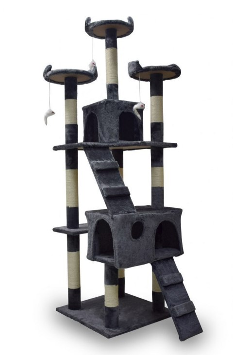 Drapak drzewko Legowisko Wieża dla Kota 170cm Ciemnoszary Drapak drzewko Legowisko Wieża dla Kota 170cm Ciemnoszary