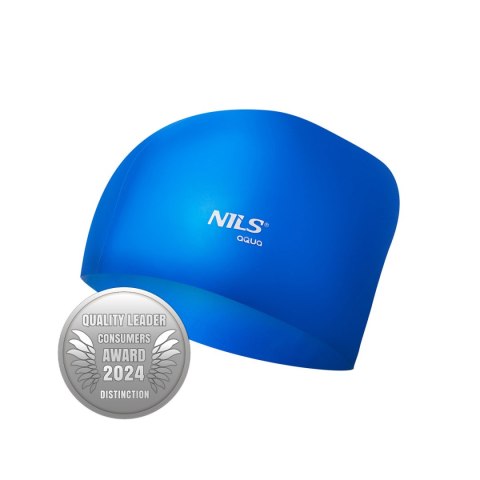 NQC JEDNOKOLOROWY NIEBIESKI CZEPEK SILIKONOWY DO DŁUGICH WŁOSÓW NILS AQUA NQC JEDNOKOLOROWY NIEBIESKI CZEPEK SILIKONOWY DO DŁUGICH WŁOSÓW NILS AQUA
