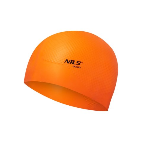 NQC JEDNOKOLOROWY POMARAŃCZOWY CZEPEK SILIKONOWY DOTS NILS AQUA NQC JEDNOKOLOROWY POMARAŃCZOWY CZEPEK SILIKONOWY DOTS NILS AQUA