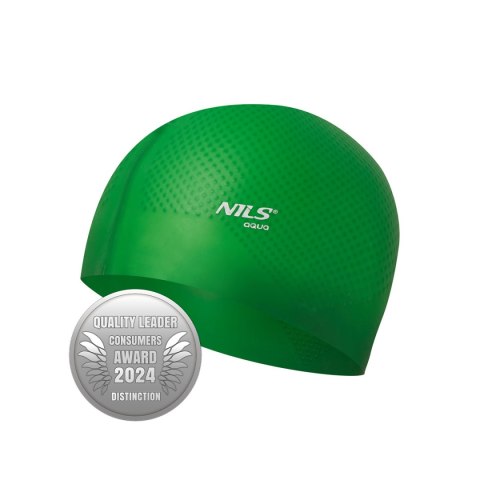 NQC JEDNOKOLOROWY ZIELONY CZEPEK SILIKONOWY DOTS NILS AQUA NQC JEDNOKOLOROWY ZIELONY CZEPEK SILIKONOWY DOTS NILS AQUA