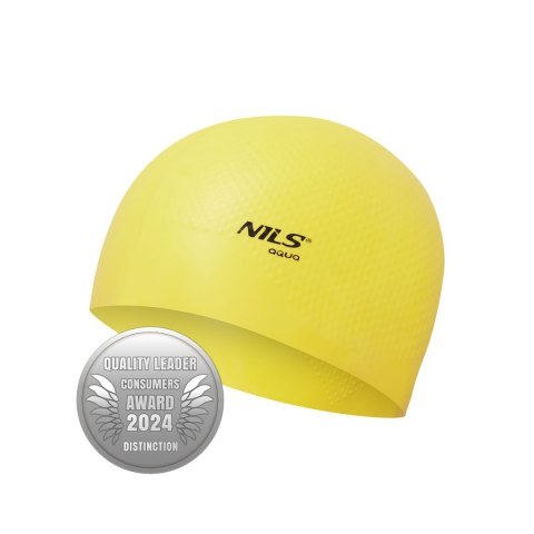 NQC JEDNOKOLOROWY ŻÓŁTY CZEPEK SILIKONOWY DOTS NILS AQUA NQC JEDNOKOLOROWY ŻÓŁTY CZEPEK SILIKONOWY DOTS NILS AQUA