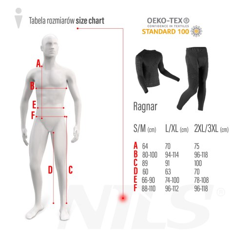 BTS0060 SPODNIE TERMOAKTYWNE CZARNE MĘSKIE 2XL/3XL RAGNAR NILS