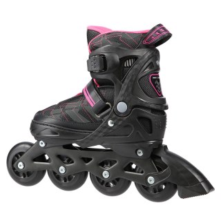 NA11002 CZARNO/RÓŻOWE ROZM. L (39-42) ŁYŻWOROLKI NILS EXTREME