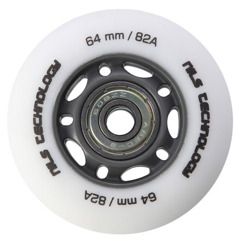 PU 64x24 82A BIAŁE MATOWE (4 szt.) + ABEC-9 (8 szt.) ZESTAW NILS EXTREME PU 64x24 82A BIAŁE MATOWE (4 szt.) + ABEC-9 (8 szt.) ZESTAW NILS EXTREME