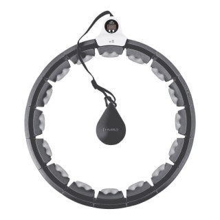 HHW06 HULA HOP BLACK Z WYPUSTKAMI I OBCIĄŻNIKIEM + LICZNIK HMS
