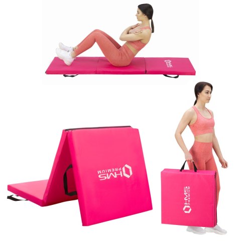 MGS02 PINK MATERAC GIMNASTYCZNY SKŁADANY 1800x600MM HMS PREMIUM