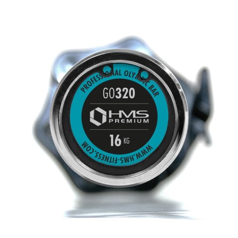 GO320 + ZG1000 BLACK GRYF OLIMPIJSKI 14,8KG 1830MM HMS PREMIUM ZACISKAMI LOCK JAW BLACK