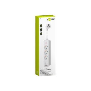 41264 3-drożna listwa zasilająca z przełącznikiem i gniazdami USB | ilość 3
