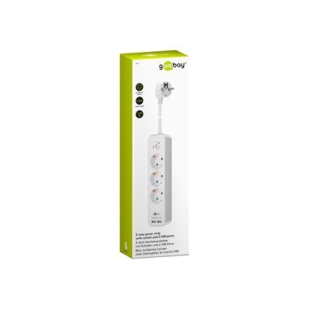 41264 3-drożna listwa zasilająca z przełącznikiem i gniazdami USB | ilość 3 41264 3-drożna listwa zasilająca z przełącznikiem i gniazdami USB | ilość 3