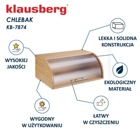 CHLEBAK POJEMNIK BAMBUSOWY NA PIECZYWO KLAUSBERG KB-7874 KLAUSBERG