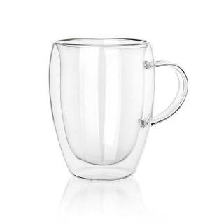 SZKLANKA TERMICZNA KUBEK 350ml Z PODWÓJNĄ SCIANKĄ DO KAWY HERBATY BANQUET