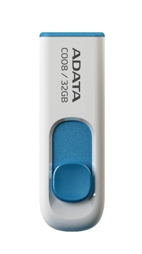 ADATA | C008 | 32 GB | USB 2.0 | Biały/Niebieski ADATA | C008 | 32 GB | USB 2.0 | Biały/Niebieski