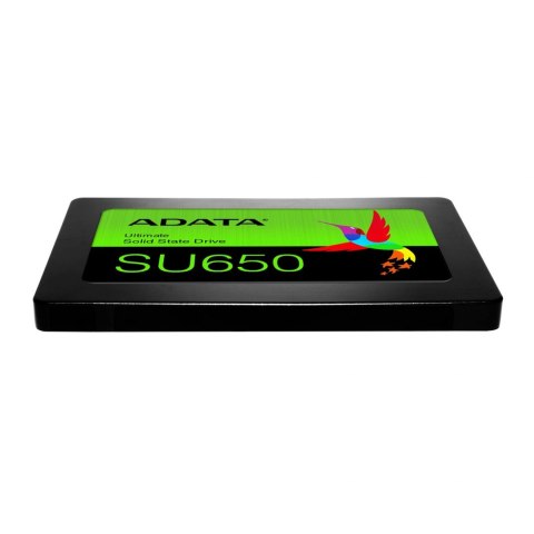 ADATA | Ultimate SU650 | 256 GB | Format dysku SSD 2,5" | Interfejs SSD SATA 6 Gb/s | Prędkość odczytu 520 MB/s | Prędkość zapis ADATA | Ultimate SU650 | 256 GB | Format dysku SSD 2,5" | Interfejs SSD SATA 6 Gb/s | Prędkość odczytu 520 MB/s | Prędkość zapis