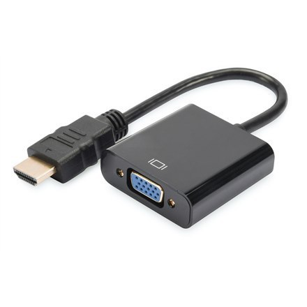 Adapter audio/wideo Digitus | 15-pinowy HD D-Sub (HD-15) | Mini-phone 3,5 mm | Żeński | 19-pinowy HDMI Typ A | Męski | Czarny Adapter audio/wideo Digitus | 15-pinowy HD D-Sub (HD-15) | Mini-phone 3,5 mm | Żeński | 19-pinowy HDMI Typ A | Męski | Czarny