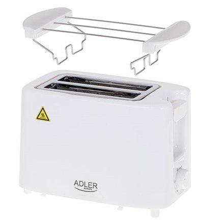 Adler | AD 3223 | Toster | Moc 750 W | Liczba gniazd 2 | Materiał obudowy Plastik | Biały Adler | AD 3223 | Toster | Moc 750 W | Liczba gniazd 2 | Materiał obudowy Plastik | Biały