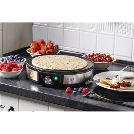 Adler | Crepe Maker | AD 3058 | 1600 W | Ilość ciasta 1 | Crepe | Stal nierdzewna/czarny Adler | Crepe Maker | AD 3058 | 1600 W | Ilość ciasta 1 | Crepe | Stal nierdzewna/czarny
