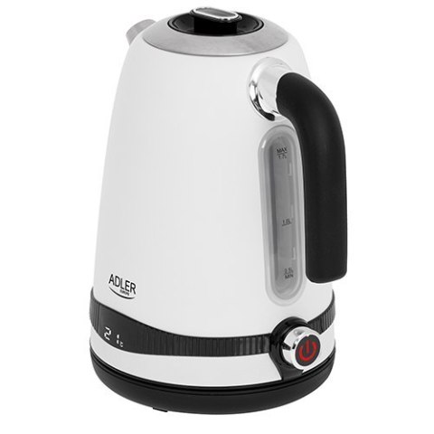 Adler | Czajnik | AD 1295w | Elektryczny | 2200 W | 1,7 L | Stal nierdzewna | Podstawa obrotowa 360° | Biały Adler | Czajnik | AD 1295w | Elektryczny | 2200 W | 1,7 L | Stal nierdzewna | Podstawa obrotowa 360° | Biały
