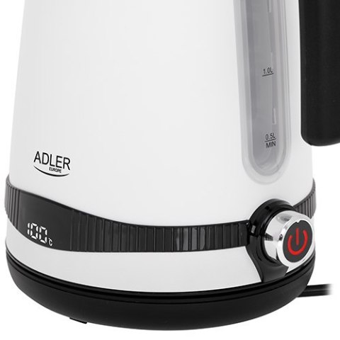 Adler | Czajnik | AD 1295w | Elektryczny | 2200 W | 1,7 L | Stal nierdzewna | Podstawa obrotowa 360° | Biały Adler | Czajnik | AD 1295w | Elektryczny | 2200 W | 1,7 L | Stal nierdzewna | Podstawa obrotowa 360° | Biały