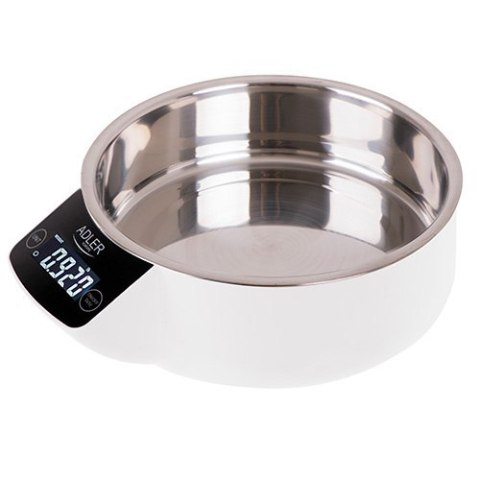 Adler | Waga kuchenna z miską | AD 3166 | Maksymalna waga (udźwig) 5 kg | Podziałka 1 g | Typ wyświetlacza LCD | Biały Adler | Waga kuchenna z miską | AD 3166 | Maksymalna waga (udźwig) 5 kg | Podziałka 1 g | Typ wyświetlacza LCD | Biały
