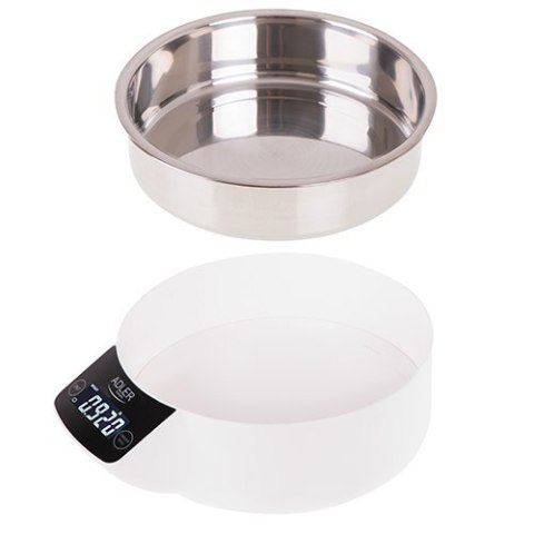 Adler | Waga kuchenna z miską | AD 3166 | Maksymalna waga (udźwig) 5 kg | Podziałka 1 g | Typ wyświetlacza LCD | Biały Adler | Waga kuchenna z miską | AD 3166 | Maksymalna waga (udźwig) 5 kg | Podziałka 1 g | Typ wyświetlacza LCD | Biały