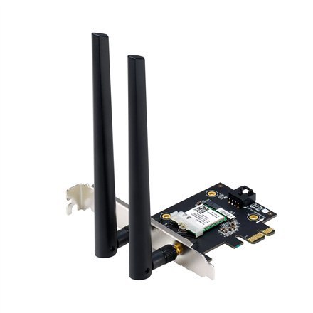 Asus | Adapter Wi-Fi, Tri-Band, Adapter Wi-Fi 6E | PCE-AXE5400 | 802.11ax | 574/2402/2042 Mbit/s | Mbit/s | Porty Ethernet LAN ( Asus | Adapter Wi-Fi, Tri-Band, Adapter Wi-Fi 6E | PCE-AXE5400 | 802.11ax | 574/2402/2042 Mbit/s | Mbit/s | Porty Ethernet LAN (