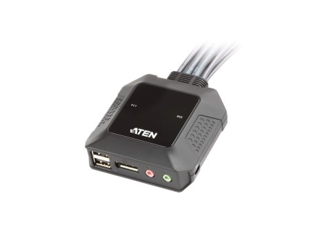Aten | Kabel USB DisplayPort ze zdalnym przełącznikiem portów | CS22DP | 2-portowy przełącznik KVM Aten | Kabel USB DisplayPort ze zdalnym przełącznikiem portów | CS22DP | 2-portowy przełącznik KVM
