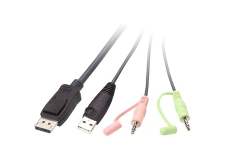 Aten | Kabel USB DisplayPort ze zdalnym przełącznikiem portów | CS22DP | 2-portowy przełącznik KVM Aten | Kabel USB DisplayPort ze zdalnym przełącznikiem portów | CS22DP | 2-portowy przełącznik KVM