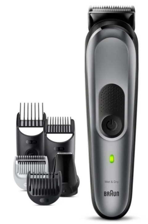 Braun Trimmer do zarostu MGK7420 | Bezprzewodowy trymer 13 długości | Kolor czarno-szary Braun Trimmer do zarostu MGK7420 | Bezprzewodowy trymer 13 długości | Kolor czarno-szary