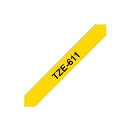 Brother | 611 | Laminated tape | Thermal | Black on yellow | Roll (0.6 cm) Brother | 611 | Laminated tape | Thermal | Black on yellow | Roll (0.6 cm)