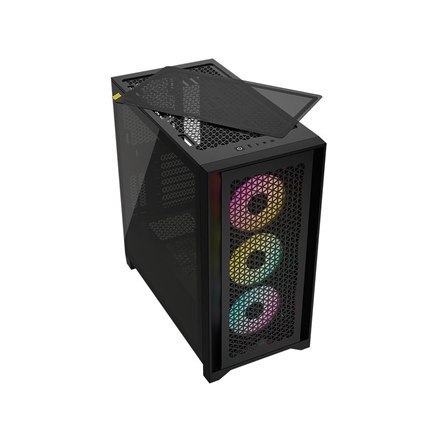 Corsair | Obudowa PC ze szkła hartowanego | iCUE 4000D RGB AIRFLOW | Okno boczne | Czarny | Mid-Tower | Zasilacz w zestawie Nie Corsair | Obudowa PC ze szkła hartowanego | iCUE 4000D RGB AIRFLOW | Okno boczne | Czarny | Mid-Tower | Zasilacz w zestawie Nie