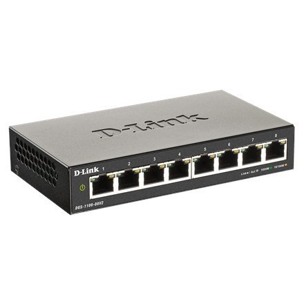 D-Link | Smart Gigabit Ethernet Switch | DGS-1100-08V2 | Zarządzany | Desktop | Ilość portów 1 Gbps (RJ-45) | Ilość portów SFP | D-Link | Smart Gigabit Ethernet Switch | DGS-1100-08V2 | Zarządzany | Desktop | Ilość portów 1 Gbps (RJ-45) | Ilość portów SFP |