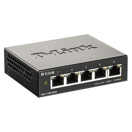 D-Link | Smart Managed Switch | DGS-1100-05V2/E | Managed L2 | Rackmountable | 10/100 Mbps (RJ-45) ports quantity | 1 Gbps (RJ-4 D-Link | Smart Managed Switch | DGS-1100-05V2/E | Managed L2 | Rackmountable | 10/100 Mbps (RJ-45) ports quantity | 1 Gbps (RJ-4