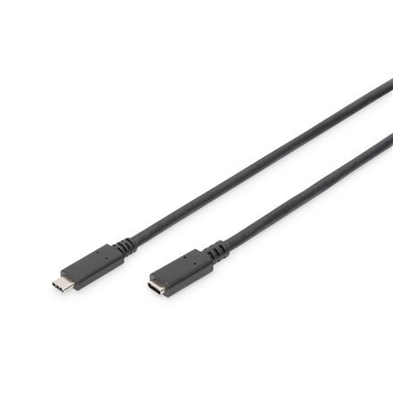 Digitus | Przedłużacz USB-C | Żeńskie | 24-pinowe USB-C | Męskie | Czarne | 24-pinowe USB-C | 2 m Digitus | Przedłużacz USB-C | Żeńskie | 24-pinowe USB-C | Męskie | Czarne | 24-pinowe USB-C | 2 m