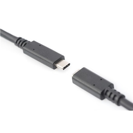 Digitus | Przedłużacz USB-C | Żeńskie | 24-pinowe USB-C | Męskie | Czarne | 24-pinowe USB-C | 2 m Digitus | Przedłużacz USB-C | Żeńskie | 24-pinowe USB-C | Męskie | Czarne | 24-pinowe USB-C | 2 m