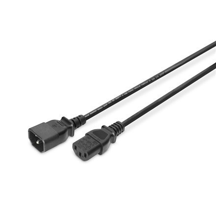 Digitus | Przedłużacz zasilania | Zasilanie IEC 60320 C13 | Zasilanie IEC 60320 C14 | 1,8 m | Czarny Digitus | Przedłużacz zasilania | Zasilanie IEC 60320 C13 | Zasilanie IEC 60320 C14 | 1,8 m | Czarny