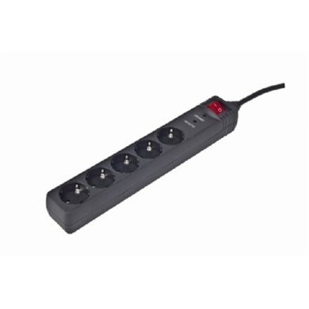 EnerGenie SPG5-C-5 - listwa przeciwprzepięciowa | Złącze wyjściowe Qty 5 | 1,5 m | Czarny EnerGenie SPG5-C-5 - listwa przeciwprzepięciowa | Złącze wyjściowe Qty 5 | 1,5 m | Czarny