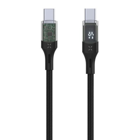 Fixed | Cable USB-C/USB-C with display, PD support, 2m, USB 2.0, 100W | FIXDD-CC2-BK Fixed | Cable USB-C/USB-C with display, PD support, 2m, USB 2.0, 100W | FIXDD-CC2-BK