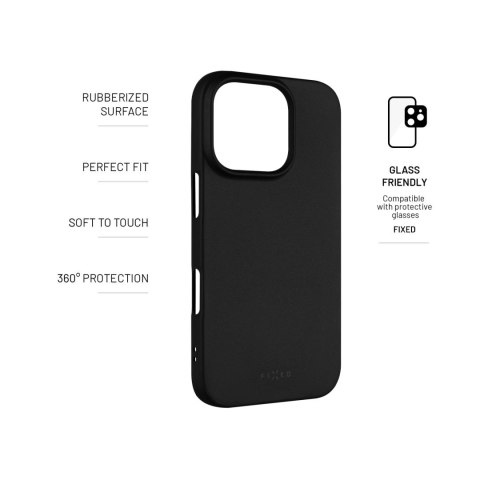 Fixed | Story | Back Cover | Apple | iPhone 16 Pro | Rubber | Black Fixed | Story | Back Cover | Apple | iPhone 16 Pro | Rubber | Black