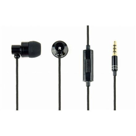 Gembird | Metalowe słuchawki z mikrofonem "Paris" | Wbudowany mikrofon | 3,5 mm | Czarny Gembird | Metalowe słuchawki z mikrofonem "Paris" | Wbudowany mikrofon | 3,5 mm | Czarny