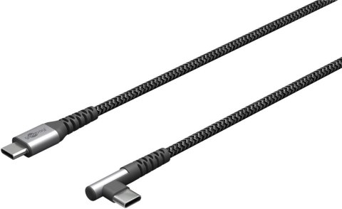 Goobay | 64659 Kabel tekstylny USB-C do USB-C z metalowymi wtyczkami, 1 m | USB-C do USB-C Goobay | 64659 Kabel tekstylny USB-C do USB-C z metalowymi wtyczkami, 1 m | USB-C do USB-C