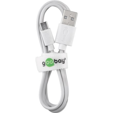 Goobay | Kabel USB | Wtyk | 4-pinowy USB Typ A | Wtyk | Biały | 5-pinowy Micro-USB Typ B | 1 m Goobay | Kabel USB | Wtyk | 4-pinowy USB Typ A | Wtyk | Biały | 5-pinowy Micro-USB Typ B | 1 m