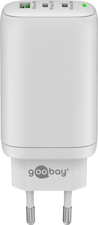 Goobay USB-C PD GaN Multiport Fast Charger (65 W) | 65408 Goobay USB-C PD GaN Multiport Fast Charger (65 W) | 65408