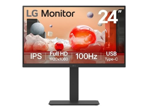 LG 24BA650-B | 23.8 " | IPS | 16:9 | 100 Hz | 5 ms | 1920 x 1080 pixels | 250 cd/m² | HDMI ports quantity 1 | Black LG 24BA650-B | 23.8 " | IPS | 16:9 | 100 Hz | 5 ms | 1920 x 1080 pixels | 250 cd/m² | HDMI ports quantity 1 | Black