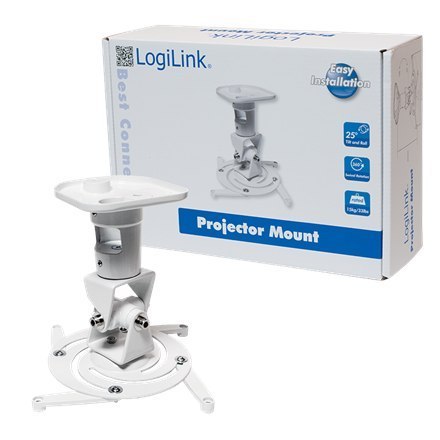 Logilink BP0003 Mocowanie projektora, sufit, uniwersalne, 220 mm, biały Logilink BP0003 Mocowanie projektora, sufit, uniwersalne, 220 mm, biały